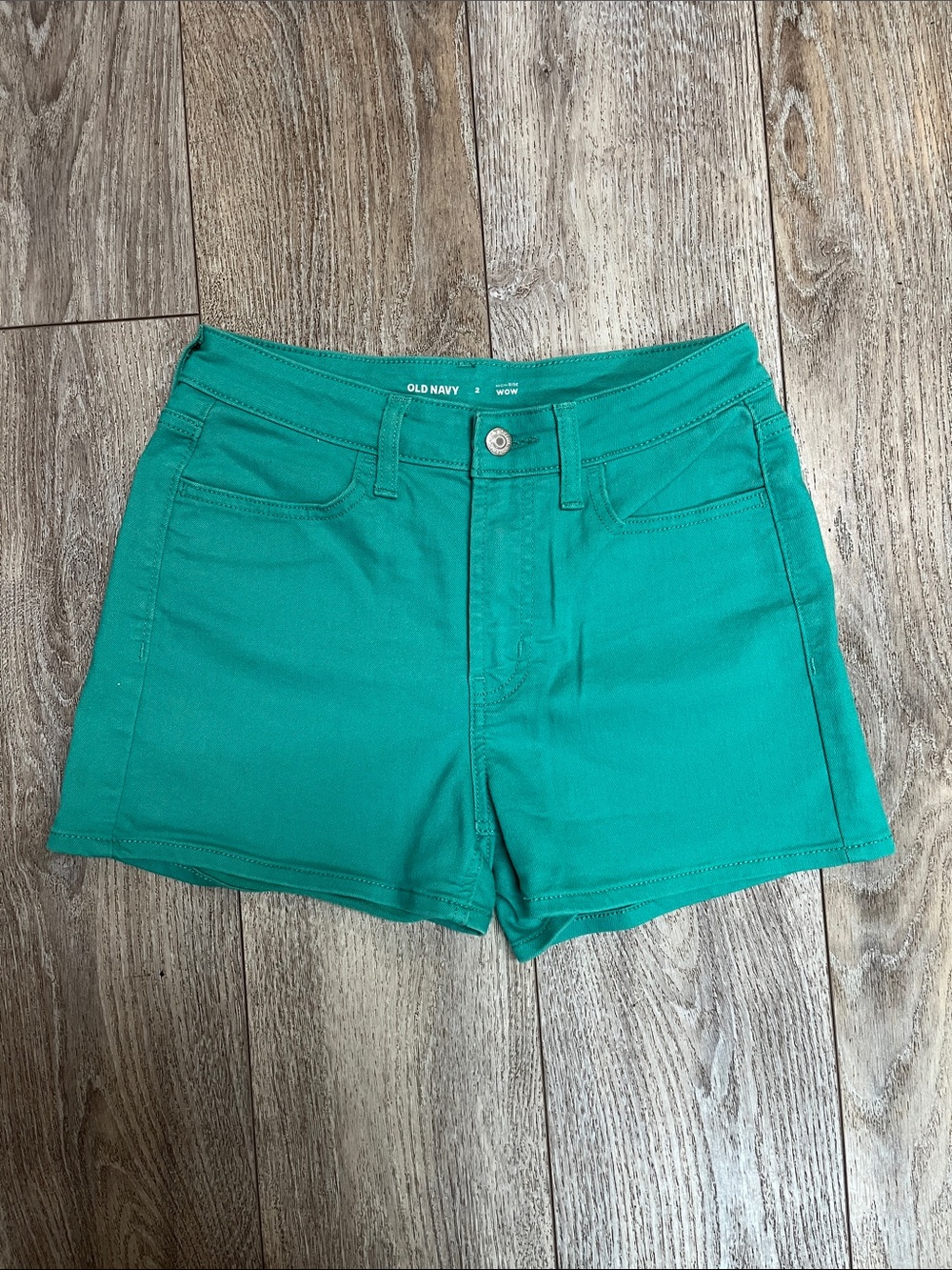 Old Navy Women's Teal Stretch Denim Shorts